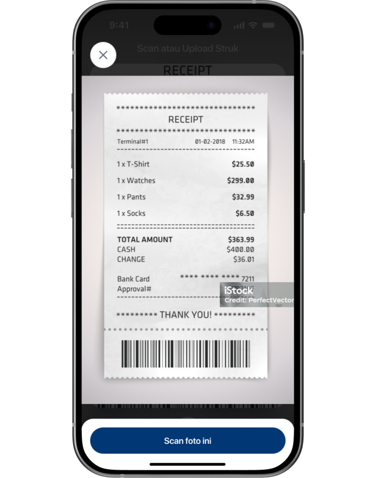 receipt photo feature