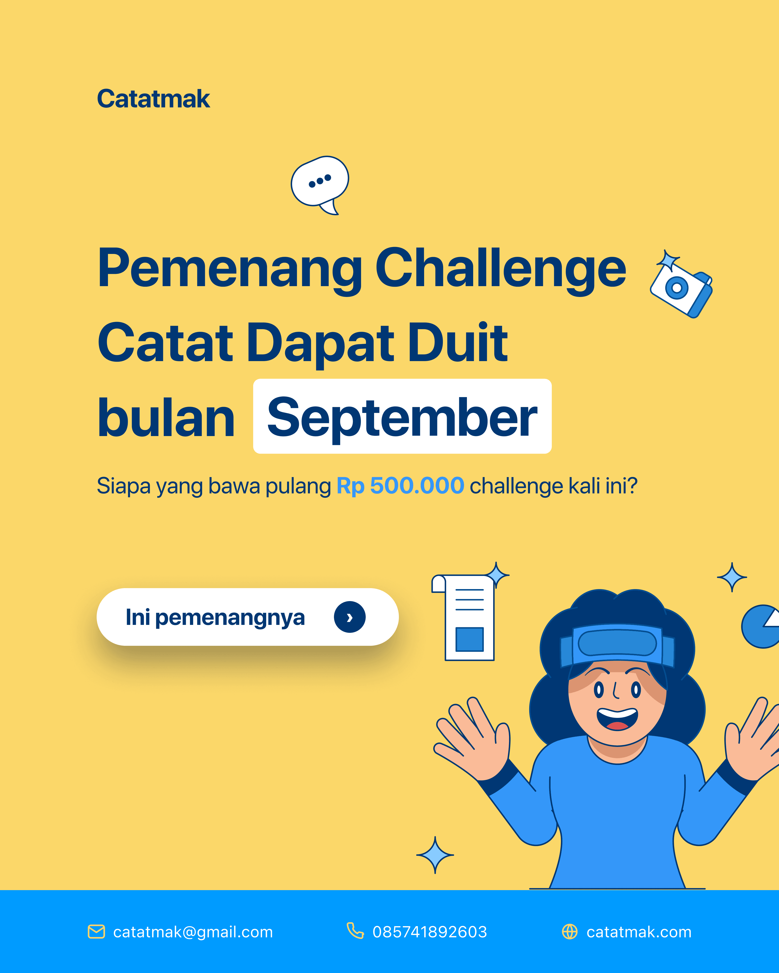 Pengumuman Pemenang Challenge Catat Dapat Duit September 2026