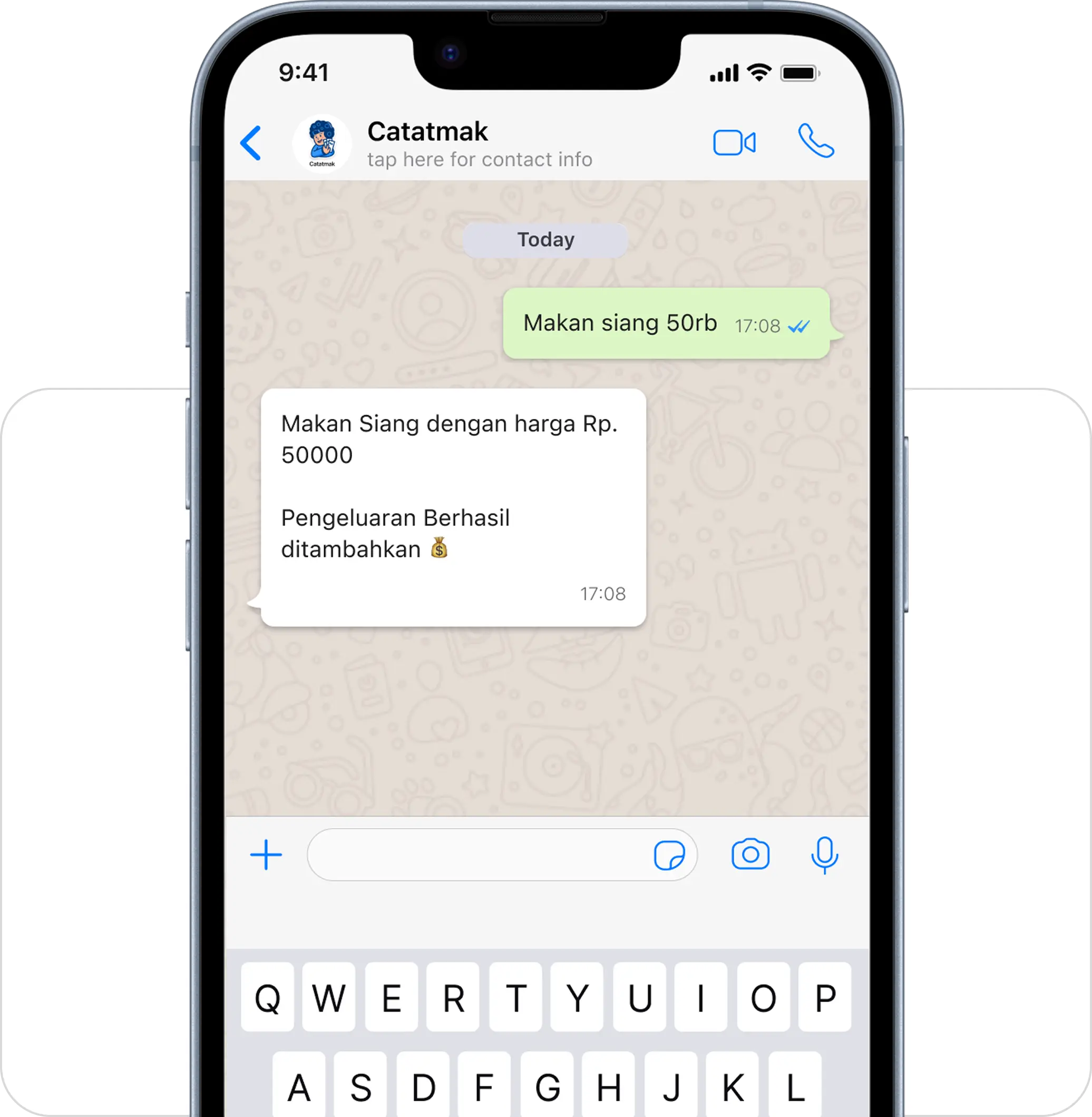Catatmak Whatsapp Chat Mockup Overlay