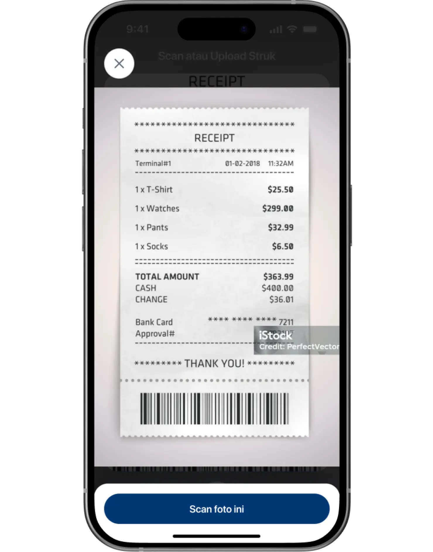 receipt photo feature