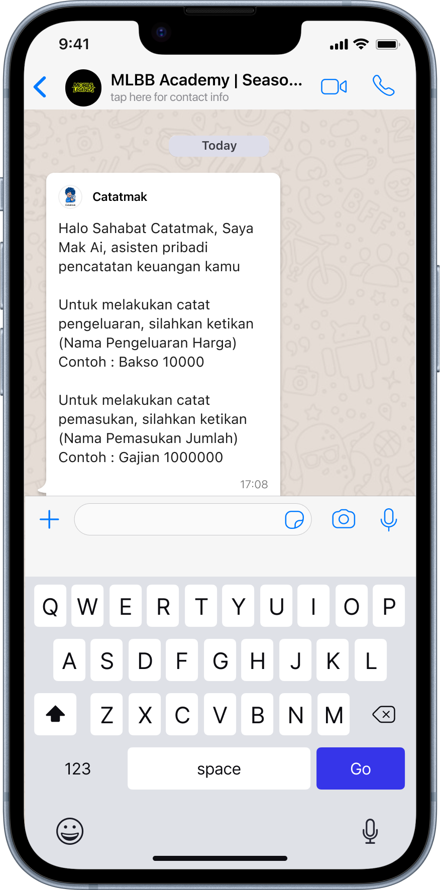 WhatsApp Bot - Catat transaksi lewat chat grup